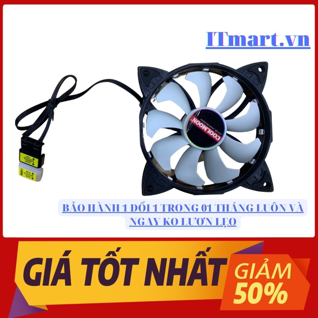 Quạt Tản Nhiệt, Fan Case Coolmoon K1 - Led Nhiều Màu