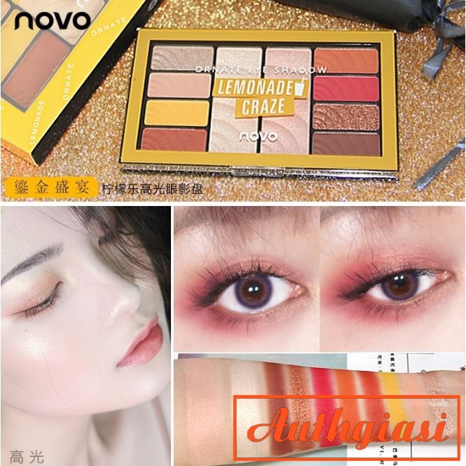 Bảng phấn mắt má hồng và highlight Novo Ornate Lemonade Craze mềm mịn da | BigBuy360 - bigbuy360.vn