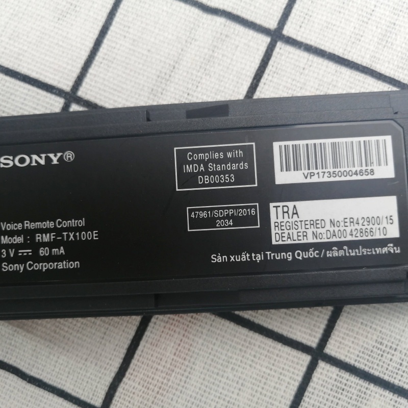 Điều khiển Tivi SONY Smart Internet-Model TX100-Sử dụng cho Tivi SONY LED/LSD/Smart/Internet-Hàng chất lượng cao