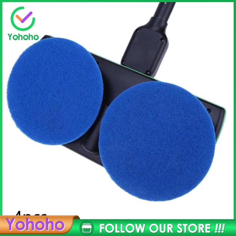 Set 4 Miếng Vải Lau Nhà Hình Tròn 6.5inch Thay Thế Tiện Dụng