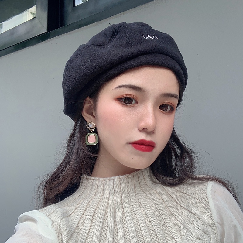 Mũ nồi màu trắng đa năng thời trang xuân thu cho nữ