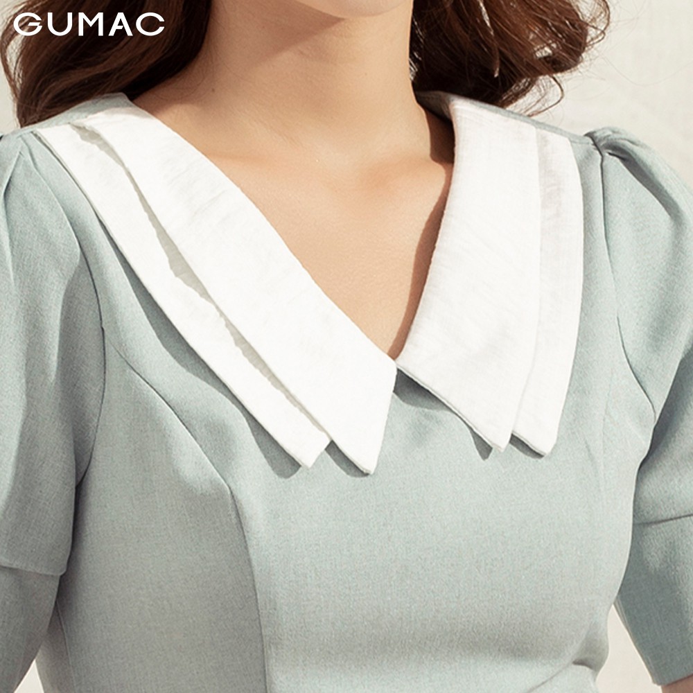 [Mã WAFAST hoàn 20% tối đa 100k xu đơn 250k] Đầm cổ peter 2 lớp DA1162 GUMAC | BigBuy360 - bigbuy360.vn