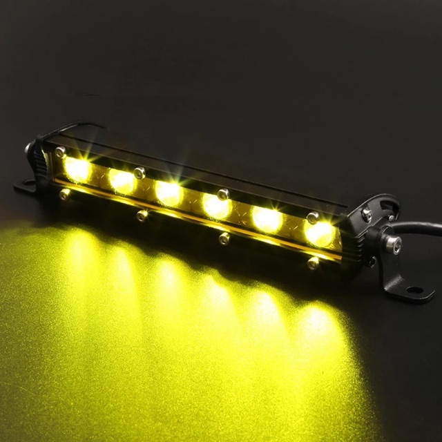 Đèn trợ sáng ô tô led bar 18w- 23cm ánh vàng + ánh trắng B