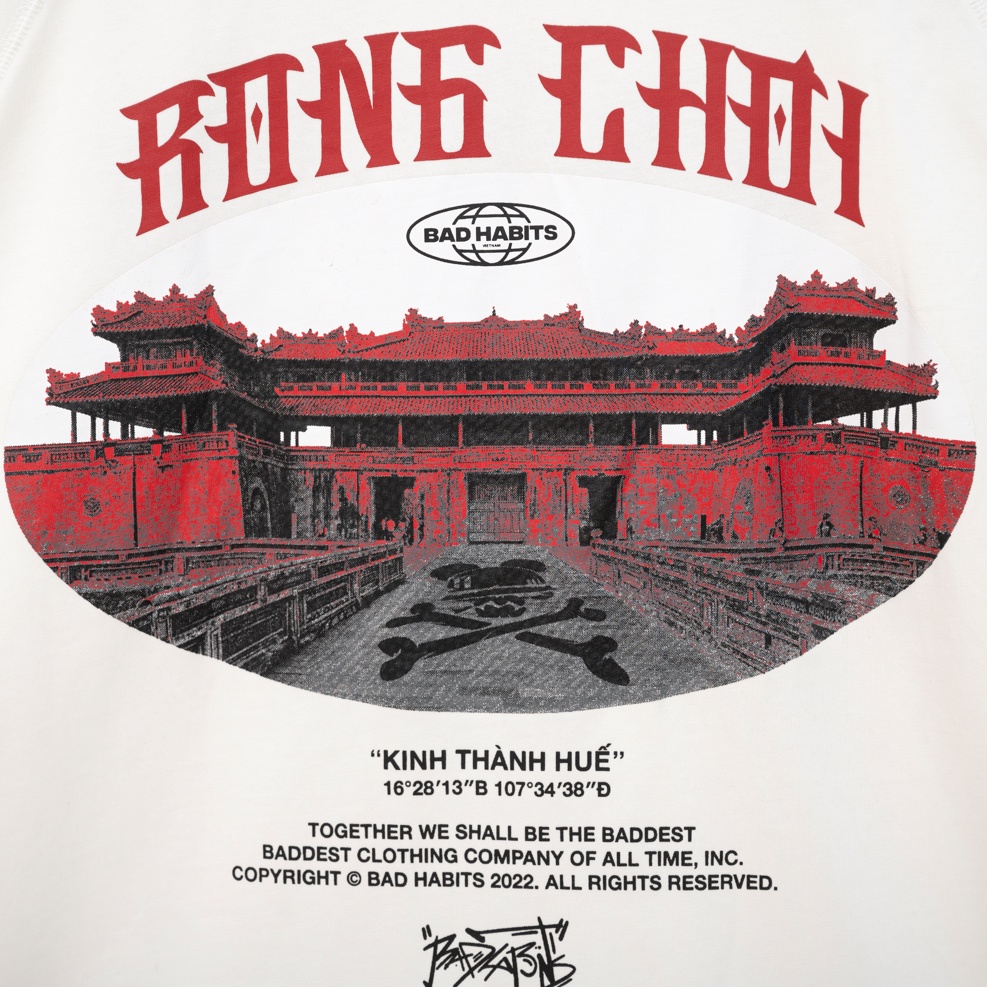 Áo Thun Tay Dài Bad Habits RONG CHƠI: CỐ ĐÔ LONG SLEEVE WHITE - LOCAL BRAND CHÍNH HÃNG