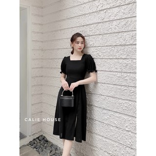 Váy xẻ tà basic thời trang nữ Calie House V222
