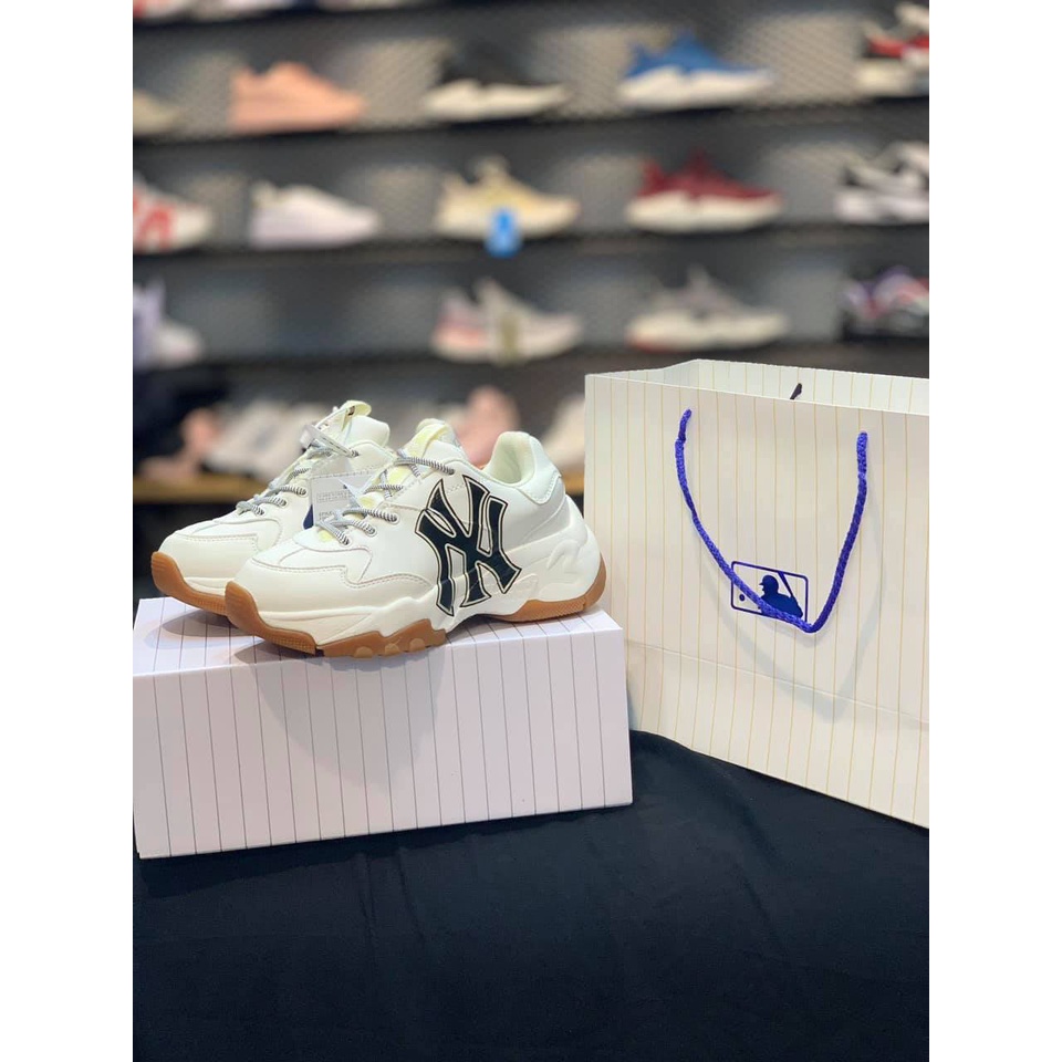 GIÀY THỂ THAO SNEAKER  M L B NY ĐEN ĐẾ NÂU, MLB NY ĐẾ GUM  ẢNH THẬT TỰ CHỤP+FREESHIP TOÀN QUỐC