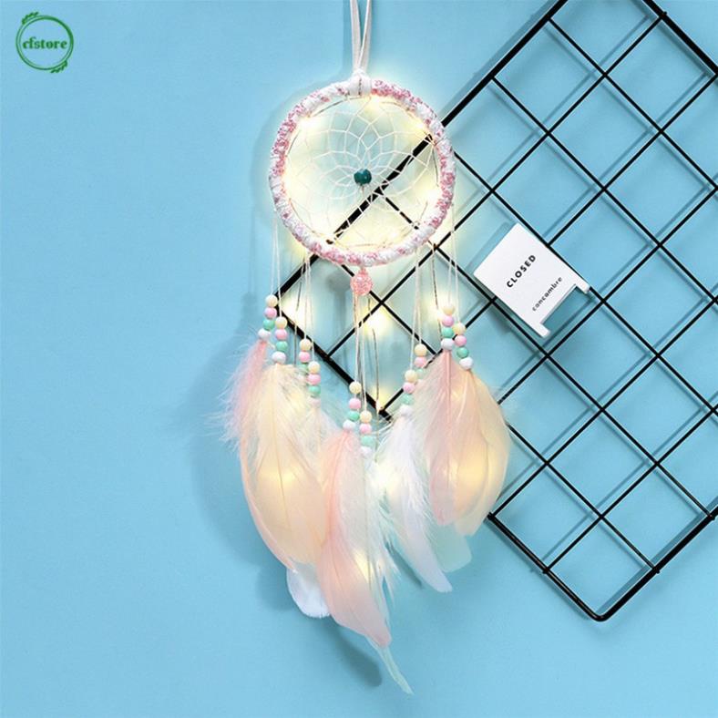 Dreamcatcher handmade có đèn LED sáng tạo phong cách Trung Hoa dành cho treo trang trí