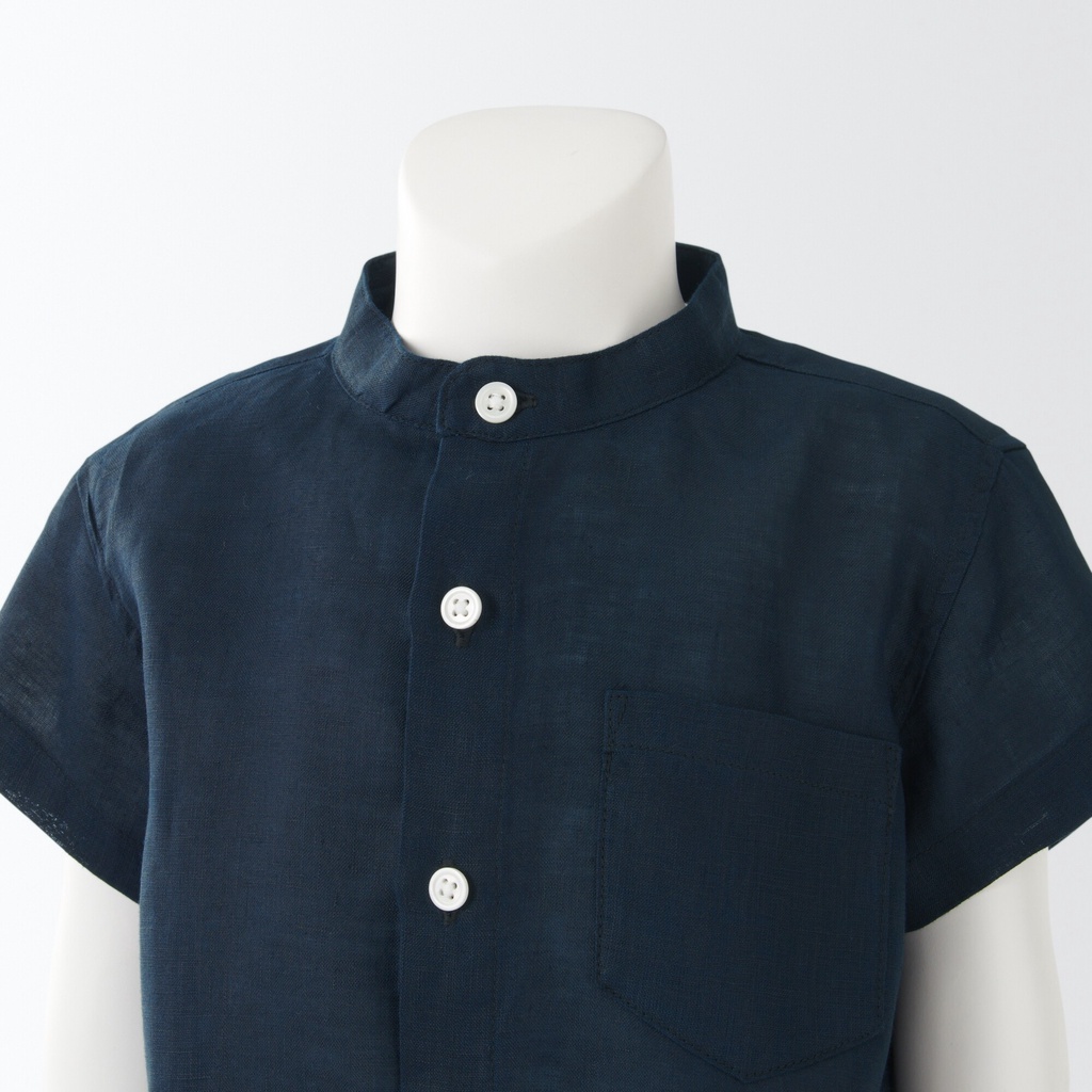 MUJI ÁO SƠ MI FRENCH LINEN NGẮN TAY