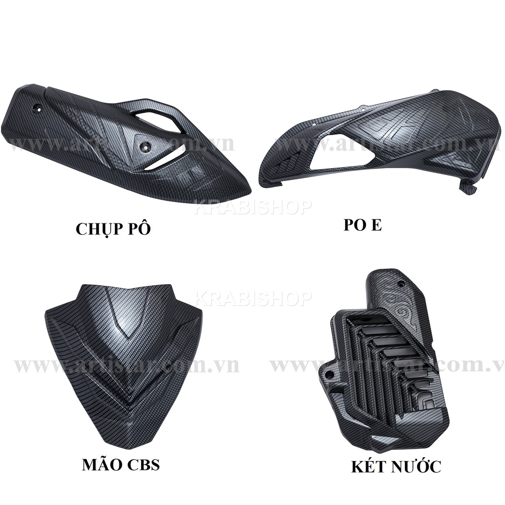 Ốp trang trí xe Vario 160 2022 2023 Indo Việt Nam carbon Artistar