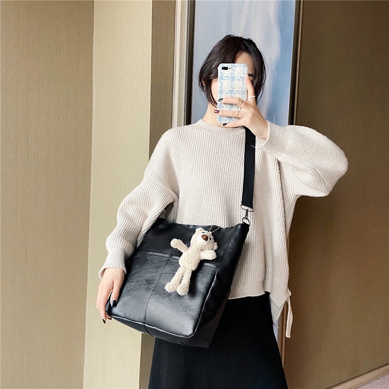 Túi tote da đeo chéo đựng vừa A4 đi học công sở giá rẻ TX14