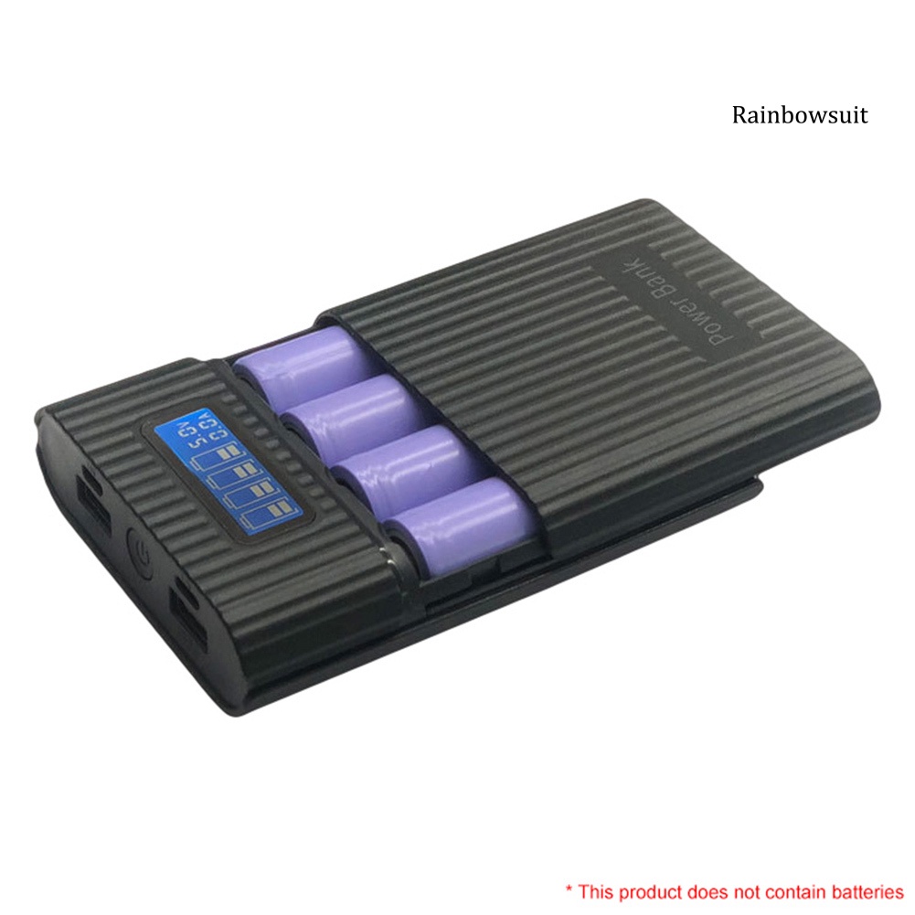 Hộp Pin Dự Phòng Tự Lắp Ráp Sức Chứa 4 Pin 18650 Có Màn Hình LCD Tiện Dụng