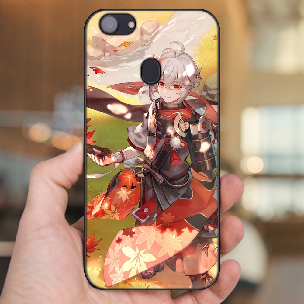 Ốp lưng Oppo F5, F5 Youth, F7 viền đen in hình Kazuha Genshin Impact