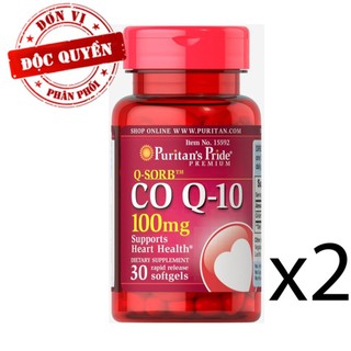 [Puritan's Pride] Combo 2 lọ Bổ tim Co Q-10 100mg 30 viên