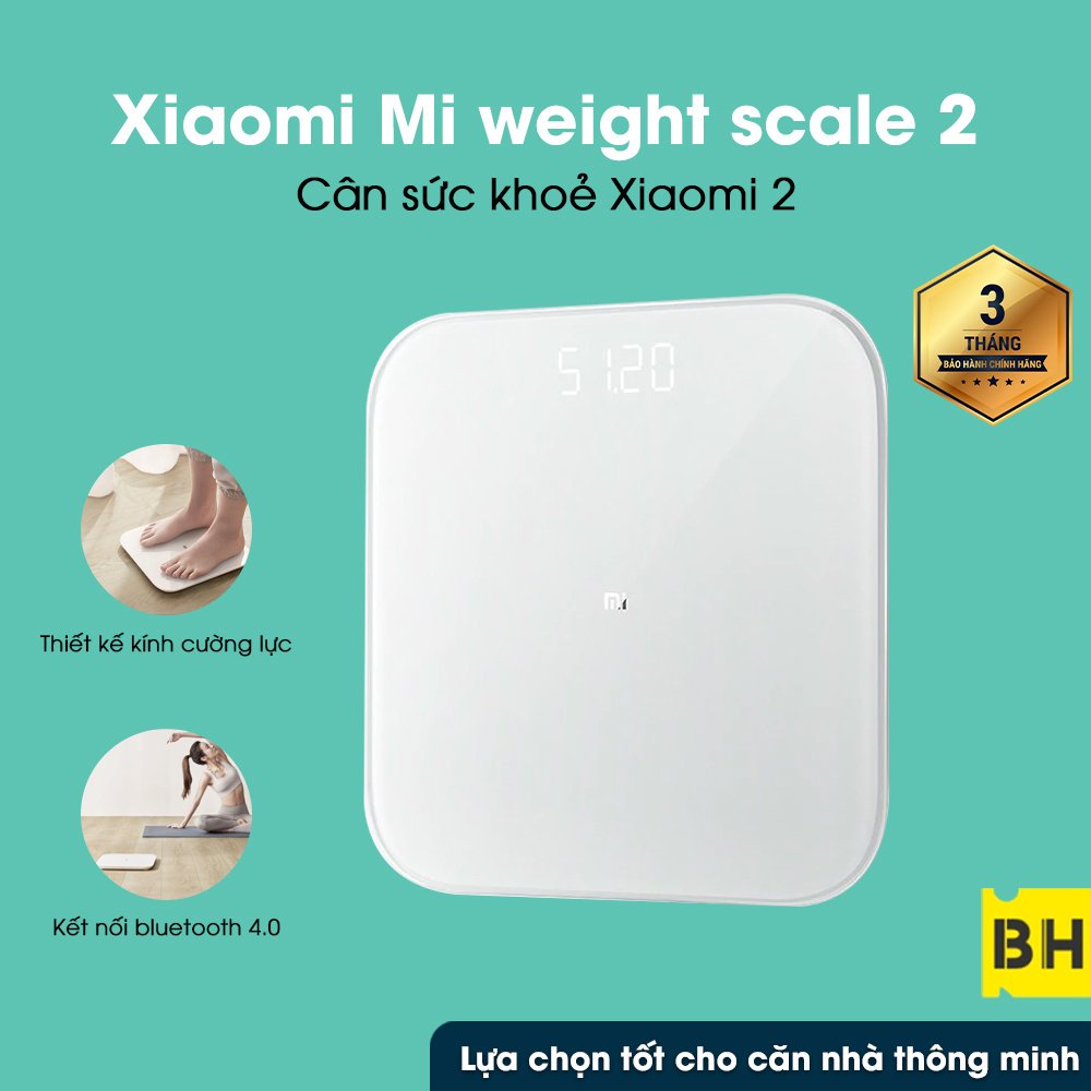 Cân điện tử xiaomi  Smart Scale Gen 2 kết nối Bluetooth Cân đo sức khỏe điện tử mijia body fat scale 2