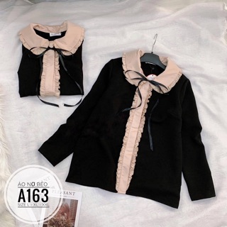Bigsize Áo nơ bèo A163