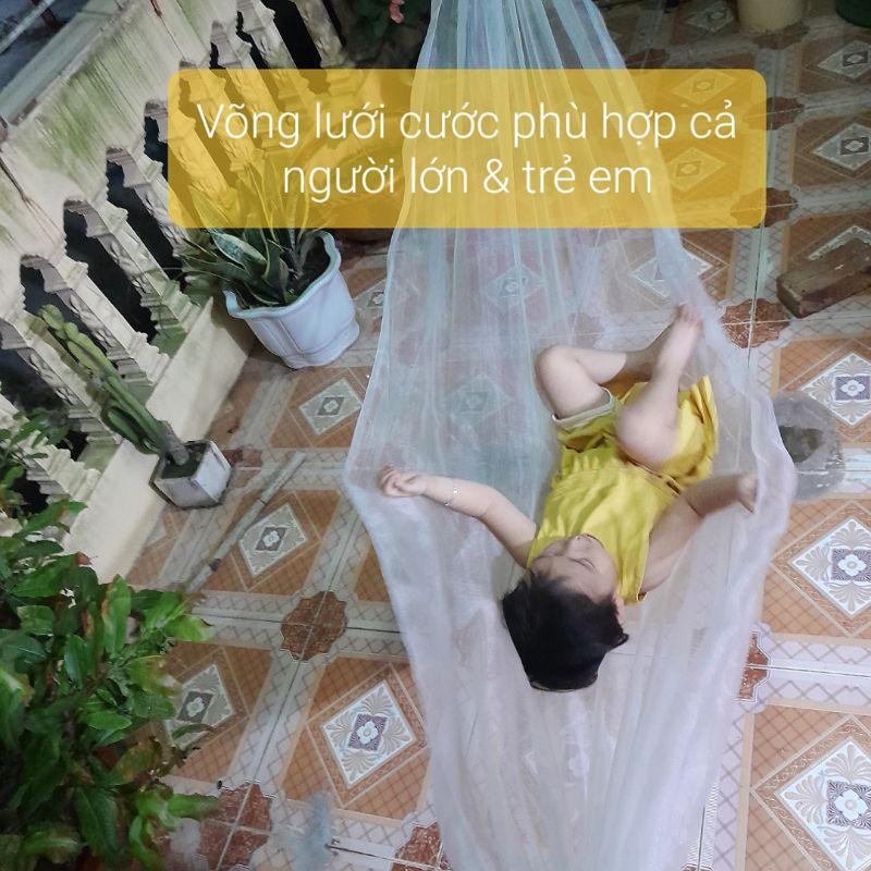 Võng lưới cước cả trẻ em & người lớn - Siêu rẻ - Siêu bền  - Siêu êm