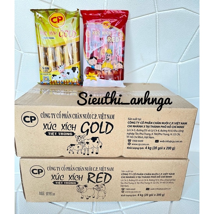 Xúc Xích Ăn Liền CP Thùng 40 Gói x 100g