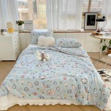 Chăn thun lạnh - phong cách hàn quốc- sử dụng 4 mùa- họa tiết hoa nhí