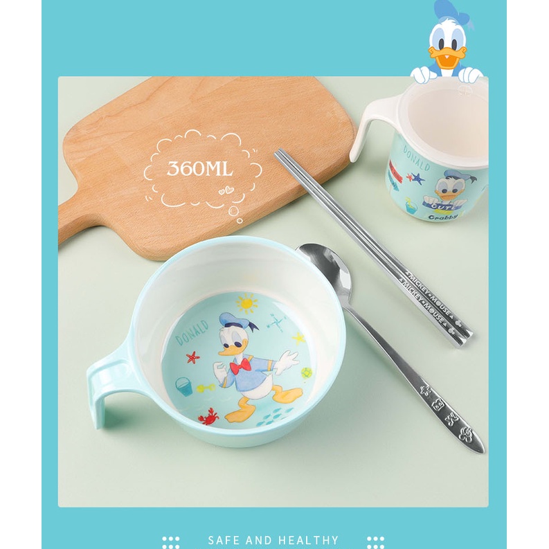 Chén Melamine có tay cầm cho bé in hình ảnh hoạt hình Disney xinh xắn