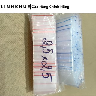 Túi Zip Mini - 100 chiếc - Đủ Size - SP110 - Túi Zip Chỉ Đỏ