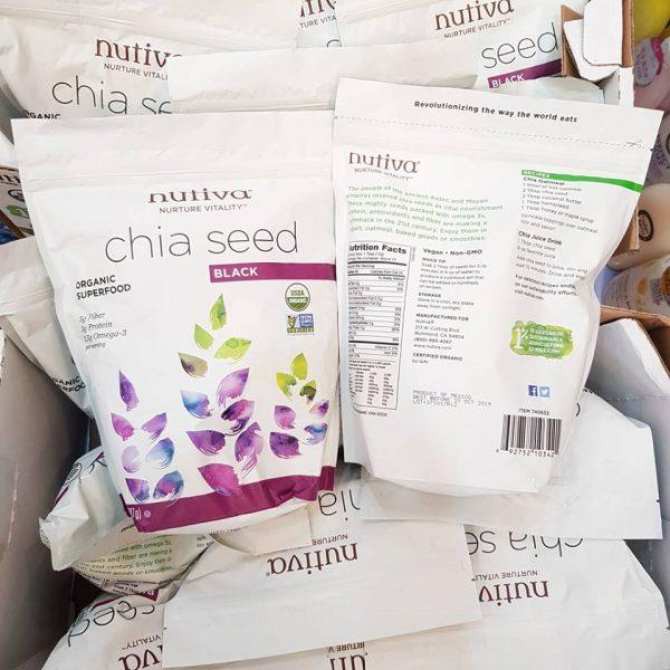 HẠT CHIA MỸ NUTIVA ORGANIC 907G DTAE THÁNG 03 / 2023