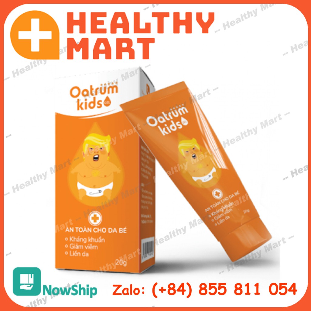 ✔️️️Gel Bôi Oatrum Kids - Hăm, Tràm Sữa, Mụn Nhọt, Rôm Sẩy Trẻ Sơ Sinh - 20g