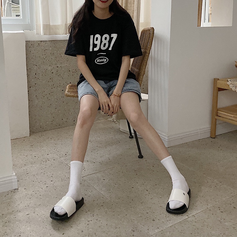 Dép Sandal Mùa Hè Đơn Giản Thoải Mái Phong Cách Hong Kong Cho Nữ Sinh