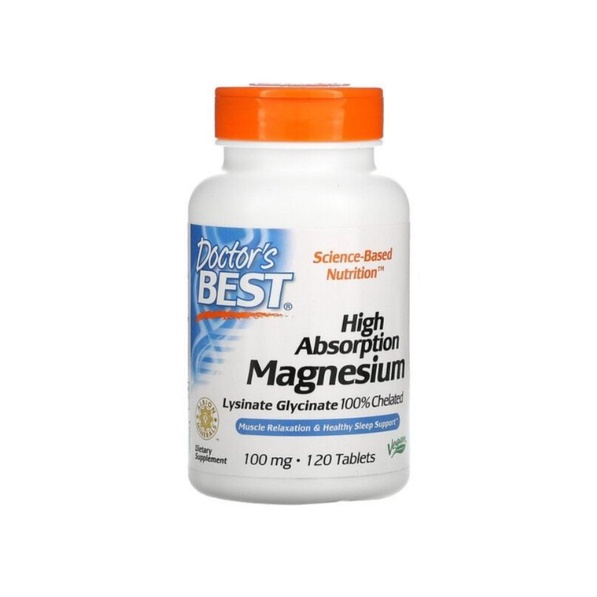 Bổ sung magie Doctor’s Best High Absorption Magnesium 100mg hỗ trợ tim mạch, giảm nguy cơ đột quỵ