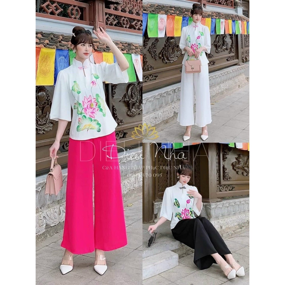 SET LAM ĐI CHÙA IN HOA SEN HÀNG QC CC
