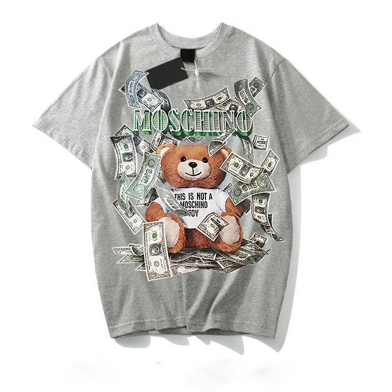Áo thun tay ngắn in hình gấu Moschino 21 thời trang cho cặp đôi