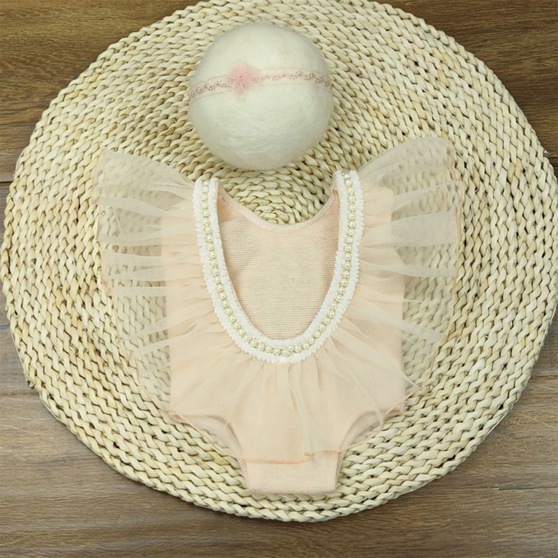 Bộ Trang Phục Múa Ba Lê Gồm Băng Cài Đầu Và Đầm Xinh Xắn Cho Bé 0-2 Tháng Tuổi