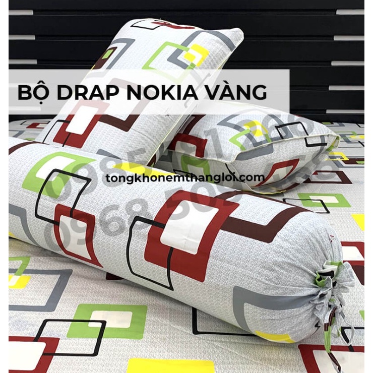 Drap Cotton 100% Thắng Lợi chính hãng Mẫu NOKIA Vàng IN LOGO THẮNG LỢI vệ sinh dễ dàng.