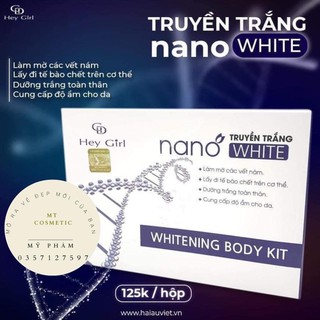 Tắm trắng nano white. Trắng body không hồi tone