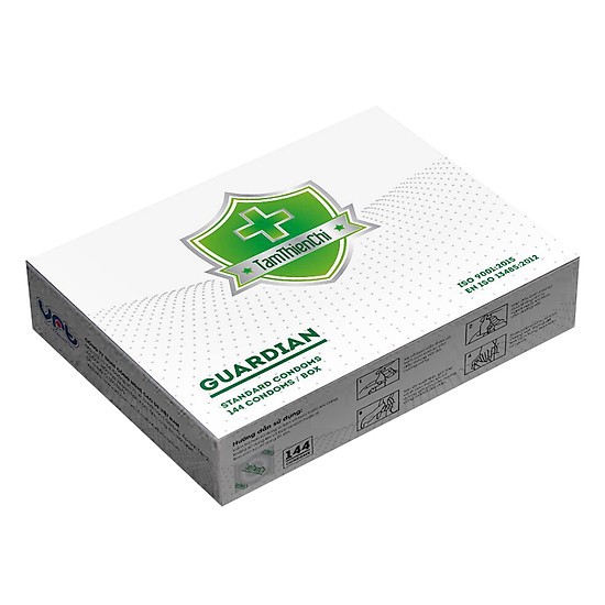 Bao cao su Tâm Thiện Chí TTC Guardian mỏng trơn hộp 144 cái