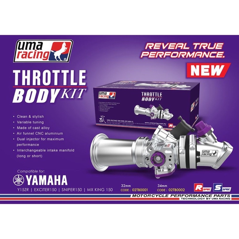 HỌNG XĂNG UMA RACING FI 2 KIM PHUN (TẶNG KÈM CO GIÓ CNC) dành cho EXCITER 150 / EX150