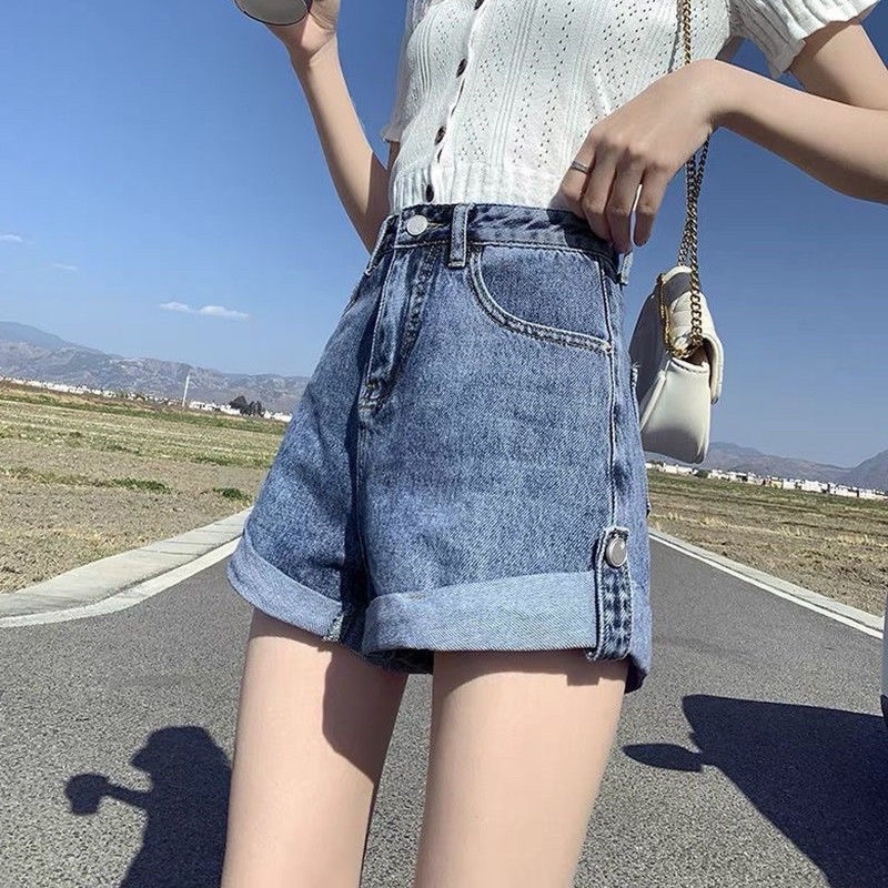Quần Short Jean Nữ Lưng Cao Siêu Tôn Dáng ULZZANG Hàn Quốc
