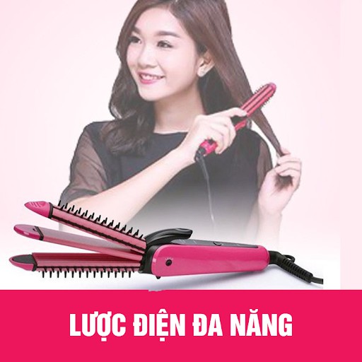 Máy làm tóc 3 in 1 đa năng Lược điện Nova