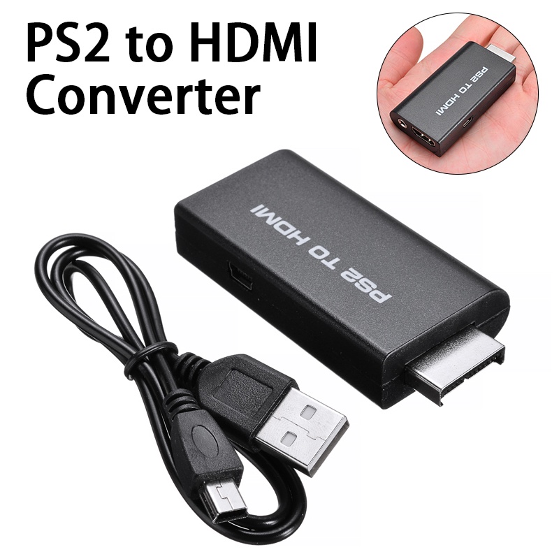 Bộ chuyển đổi PS2 sang HDMI AV HDTV với đầu ra âm thanh 3.5mm ☆Mớiyetbloom
