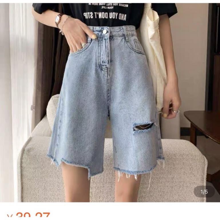 💯Quần Jeans Ngố Rách Ullzang 1 Line  ྇ ྇