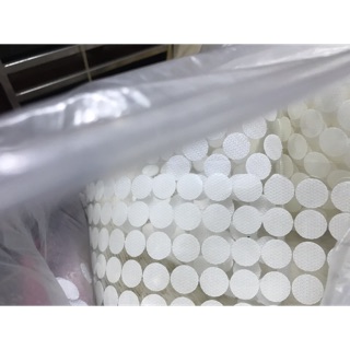 Combo 100 sét dính nhám dính gai verclo 15mm màu trắng làm học liệu cho con
