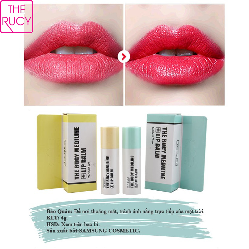 Son Dưỡng Môi The rucy Lip Balm Mint THE RUCY 4g - MUA 1 TẶNG 1