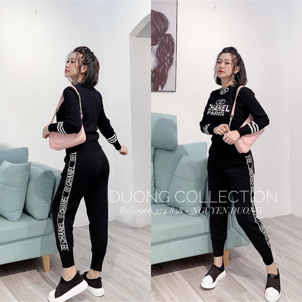 Sét Bộ Quần áo thu đông dành cho phái nữ 40-58kg kg mẫu paris