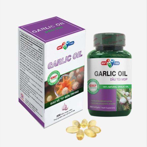 Dầu Tỏi MDP – Hỗ trợ tăng cường sức đề kháng, giảm viêm đường hô hấp, cảm cúm (lọ 200 viên)