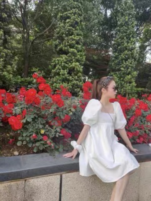 [SẴN] [Có ảnh thật] Đầm babydoll Lollita tay phồng thắt nơ sau lưng SAM SAM BOUTIQUE | BigBuy360 - bigbuy360.vn