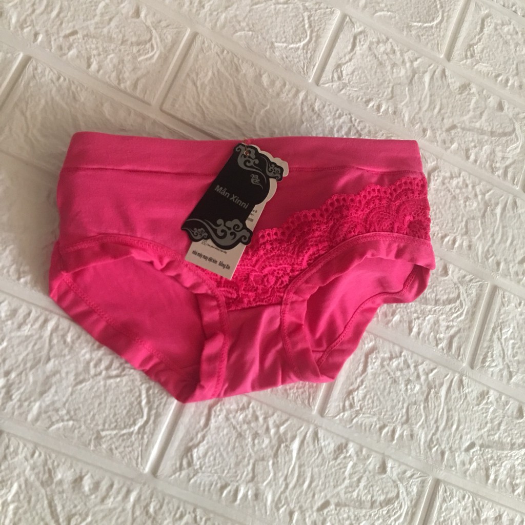 10 Quần Lót Nữ Cotton Ren Trước Nhiều Màu Sắc Siêu Đẹp FreeSize (42 kg - 55kg)