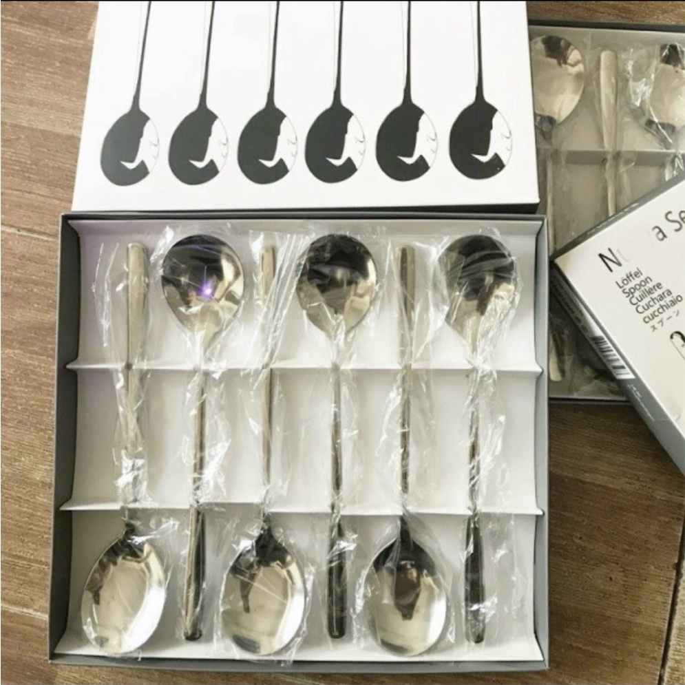 Set 6 THÌA INOX 304 CAO CẤP BỀN ĐẸP TIỆN LỢI