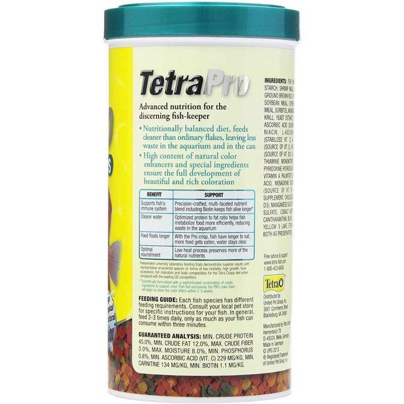 Thức Ăn Tetra Pro Tropical Fish Color Crisps - Cám Cá Cao Cấp Tetra Pro - Thức Ăn Dinh Dưỡng Cao