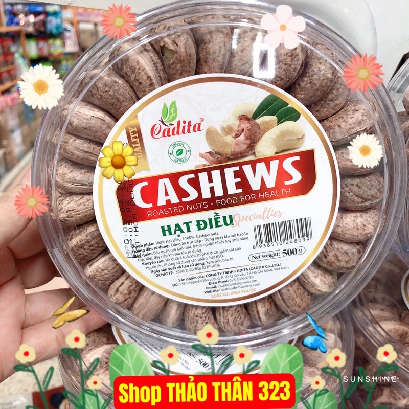 Hạt Điều Lụa Rang Muối CASHEWS Hộp 500gram