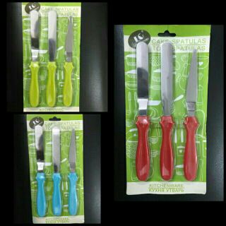 Bộ 3 dao chà láng mini size nhỏ set làm bánh kem