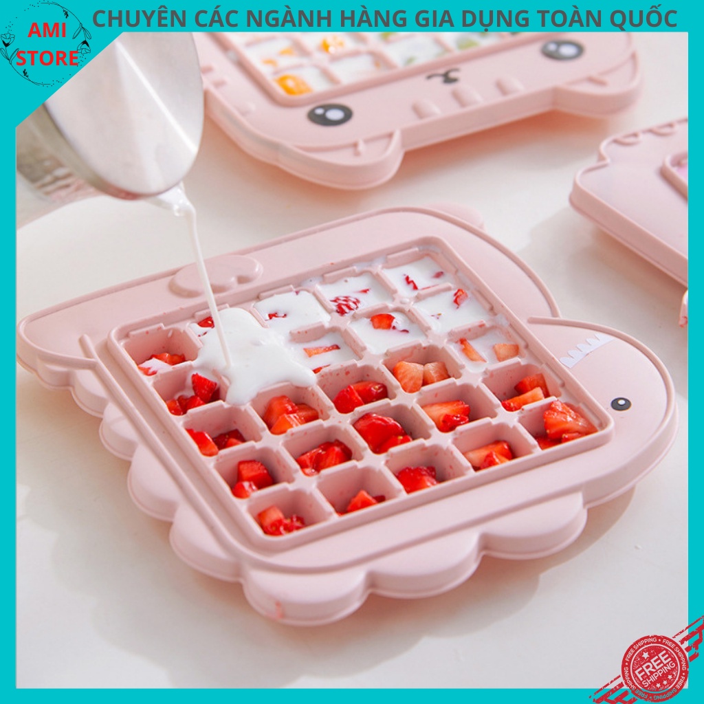 Khay làm đá làm thạch 25 viên hoạt hình siêu cute đồ dùng nhà bếp